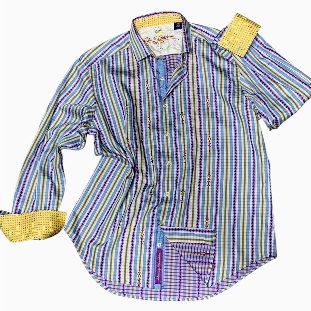 Robert Graham, Embroidered Bright Color Dress Shirt
